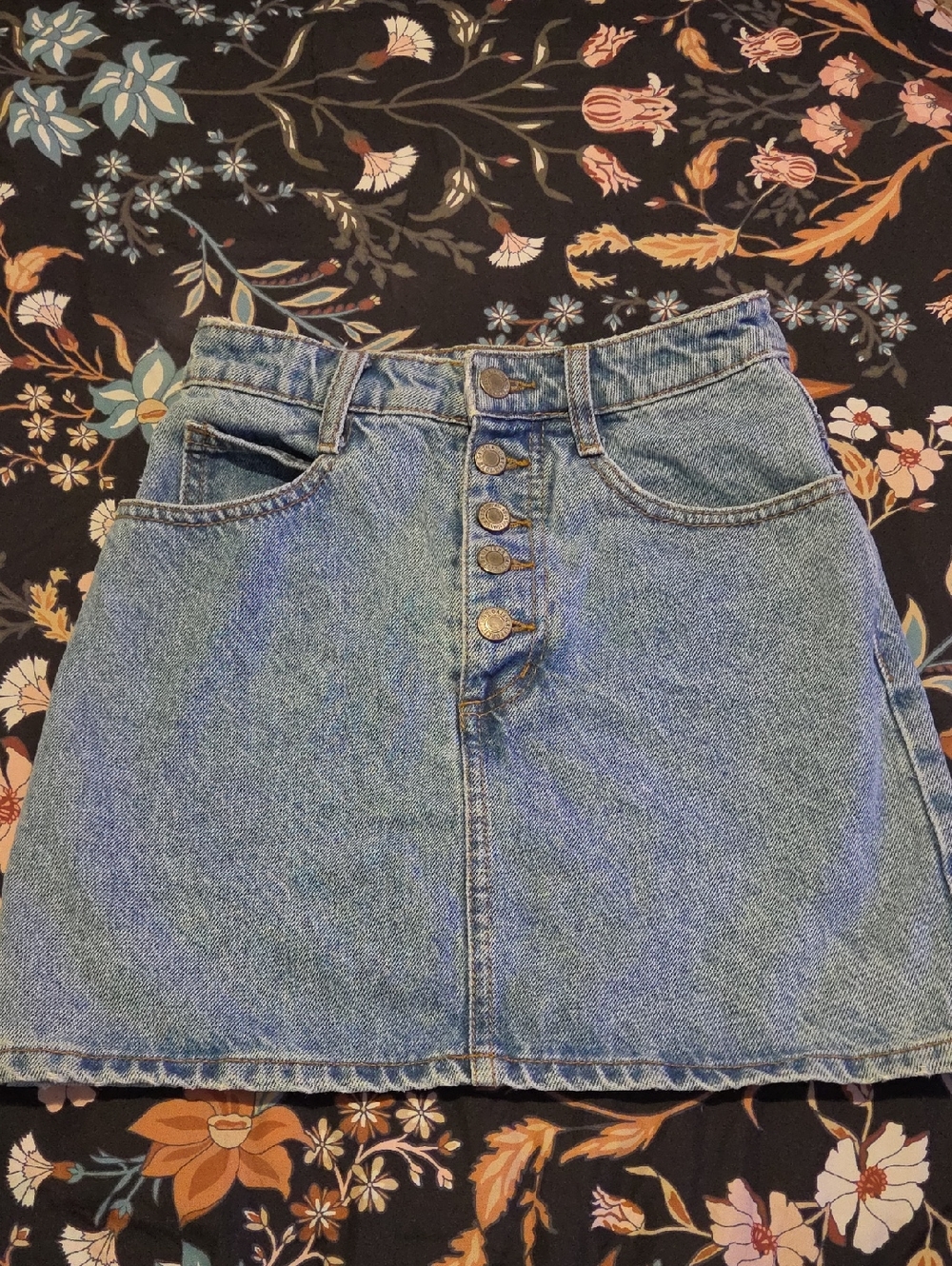 Classic Blue Denim Mini Skirt
